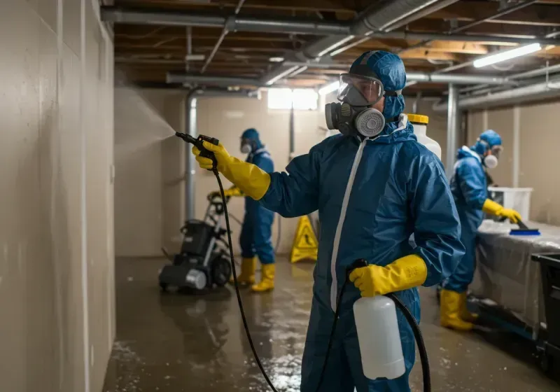 Basement Sanitization and Antimicrobial Treatment process in Headland, AL