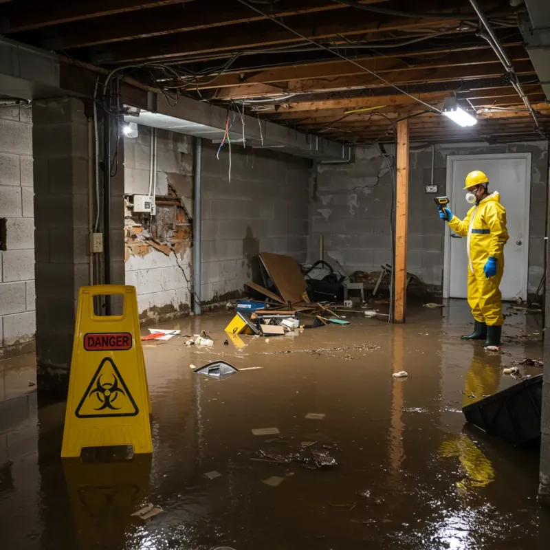 Flooded Basement Electrical Hazard in Headland, AL Property